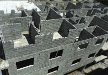 Algumas obras com bloco de concreto!